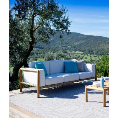 Divano 3 posti in teak Pevero di Unopiù
