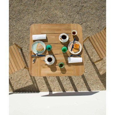 Tavolo quadrato in teak Pevero di Unopiù
