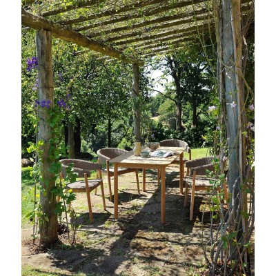 Tavolo rettangolare in teak Pevero di Unopiù