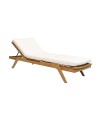 Stackable Synthesis Lounger by Unopiù in Teak Wood and WaProLace without Cushion