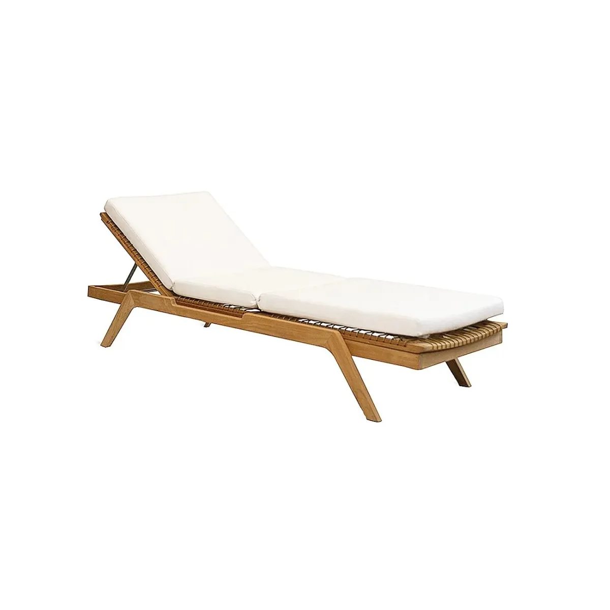 Stackable Synthesis Lounger by Unopiù | Teak Wood & WaProLace
