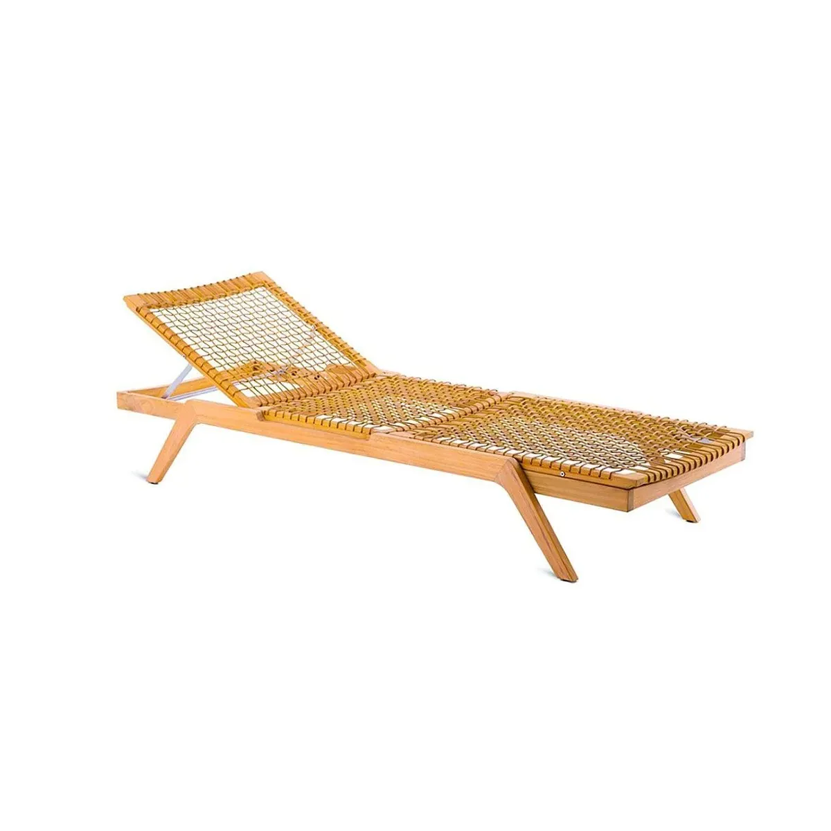 Chaise longue empilable Synthesis Unopiù en teck et WaProLace