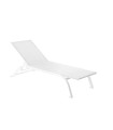 Chaise longue Panarea de Unopiù en aluminium avec housse en blanc