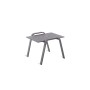 "Panarea Stackable Aluminum Coffee Table in Graphite Grey"