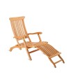 Chaise longue pliante Titanic de Unopiù en teck