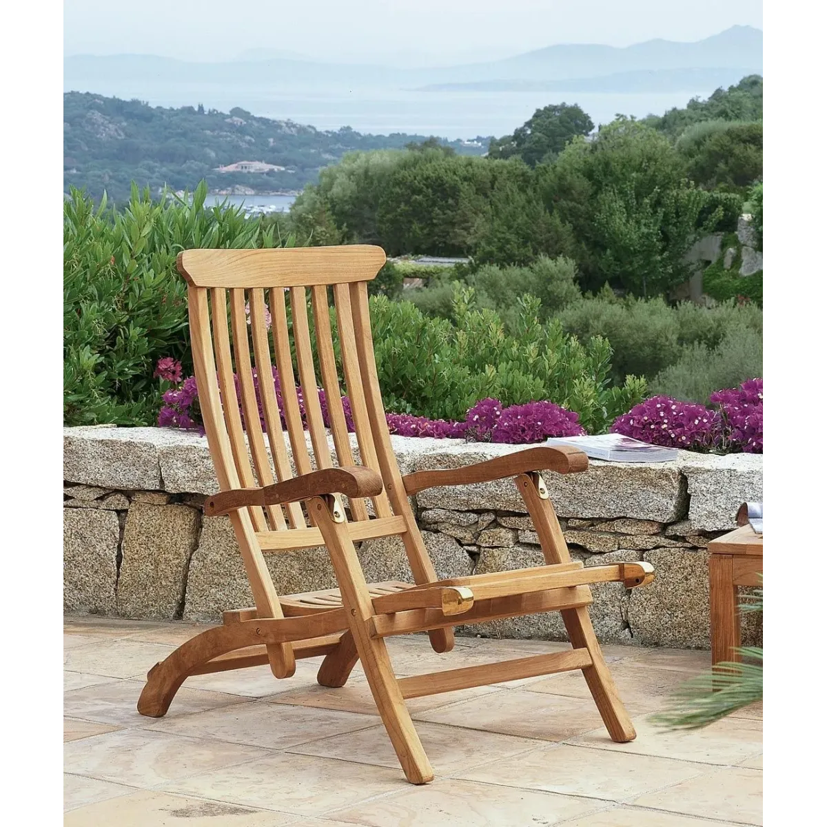 Sedia a sdraio pieghevole Titanic Unopiù in teak - Comfort e Stile