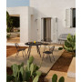 Set de jardin table et chaises Ariete de Unopiù en fer bronze