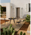 Garden furniture set table and chairs Ariete by Unopiù in bronze iron
