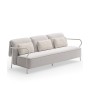 Salò Unopiù 3-Seater Sofa in Nuvola Fabric with Sand Alu Frame