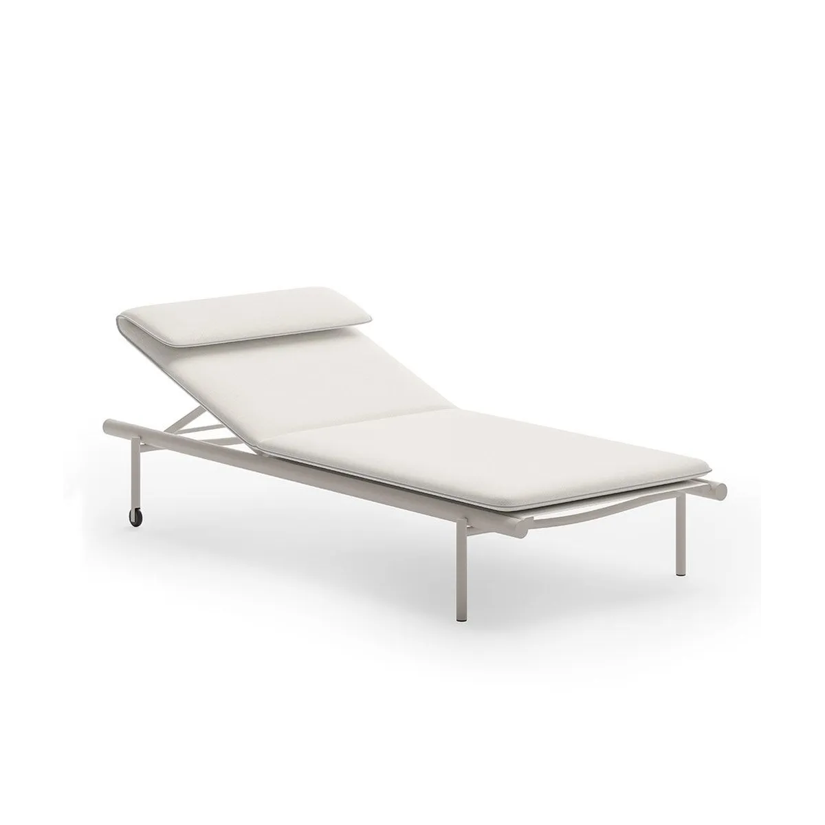 Unopiù Salò Stackable Aluminum Sun Lounger - Sand-Colored Frame