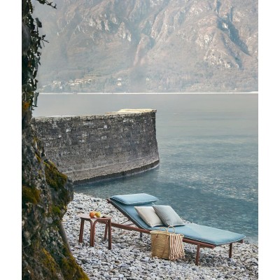Cushion with headrest for Salò aluminium sun lounger by Unopiù, colour Nuvola
