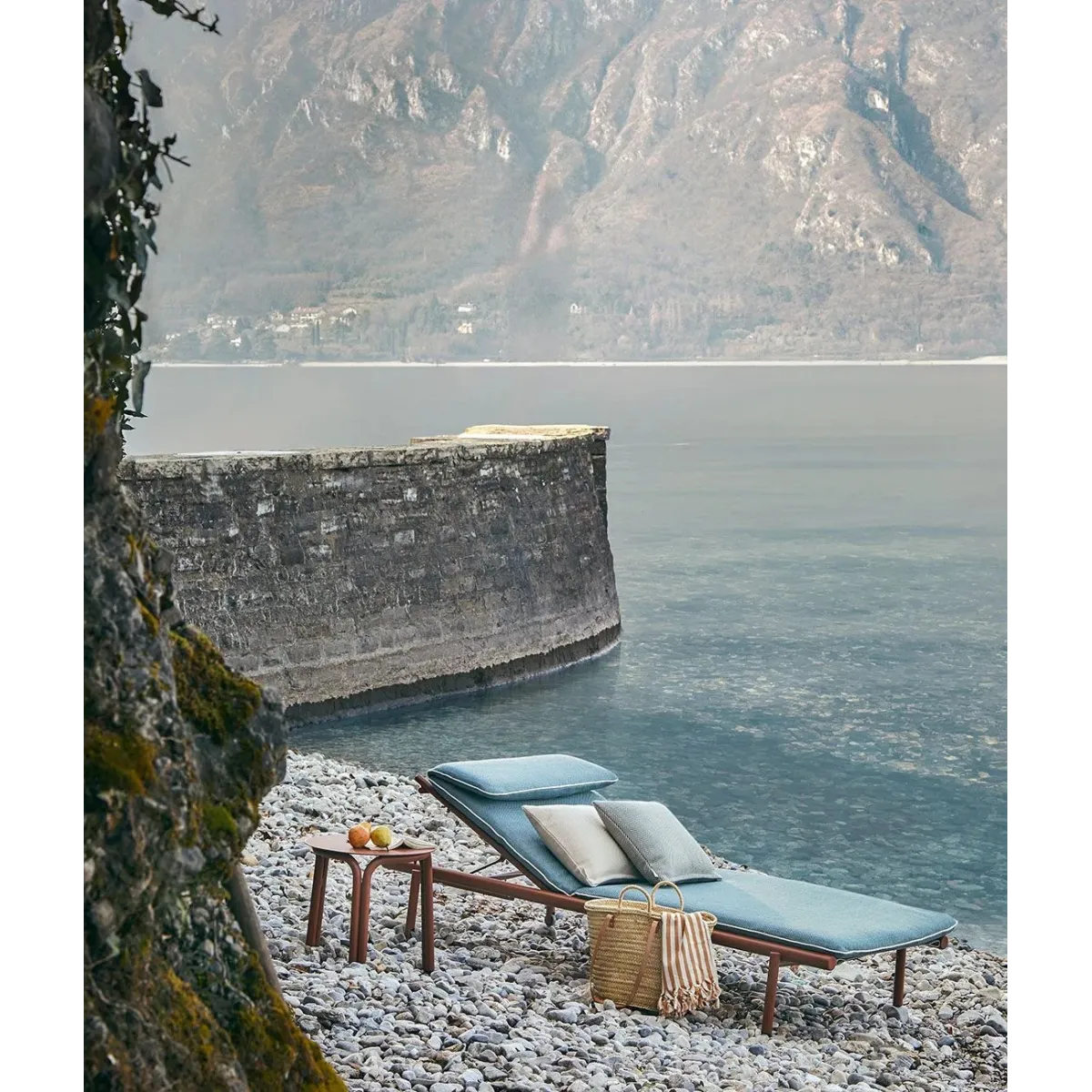 Cushion with Headrest for Salò Aluminium Sun Lounger - Nuvola Color