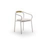 Sedia Salò Unopiù con cuscino, alluminio sabbia elegante e resistente