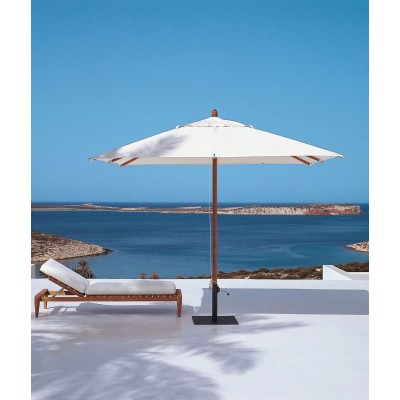 Parasol carré 300 x 300 cm Lipari de Unopiù en acier rouillé