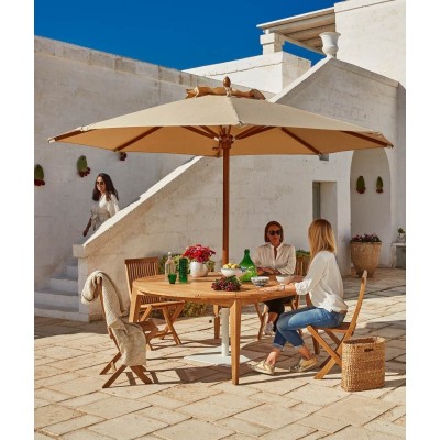 Parasol rond Ø 350 cm Lipari de Unopiù couleur sable