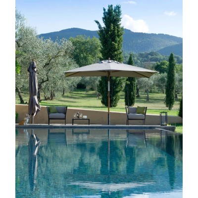 Parasol rond Ø 400 cm Lipari de Unopiù Gris Pigeon