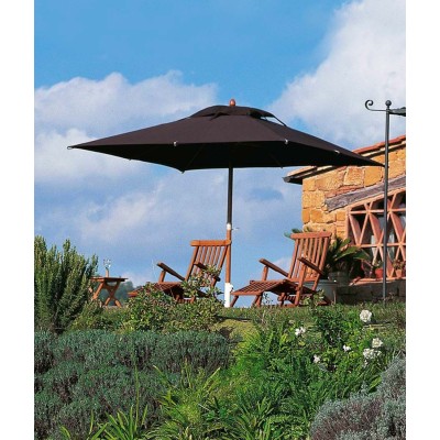 Square Sun Umbrella 400 x 400 cm Lipari by Unopiù in Coffee Color
