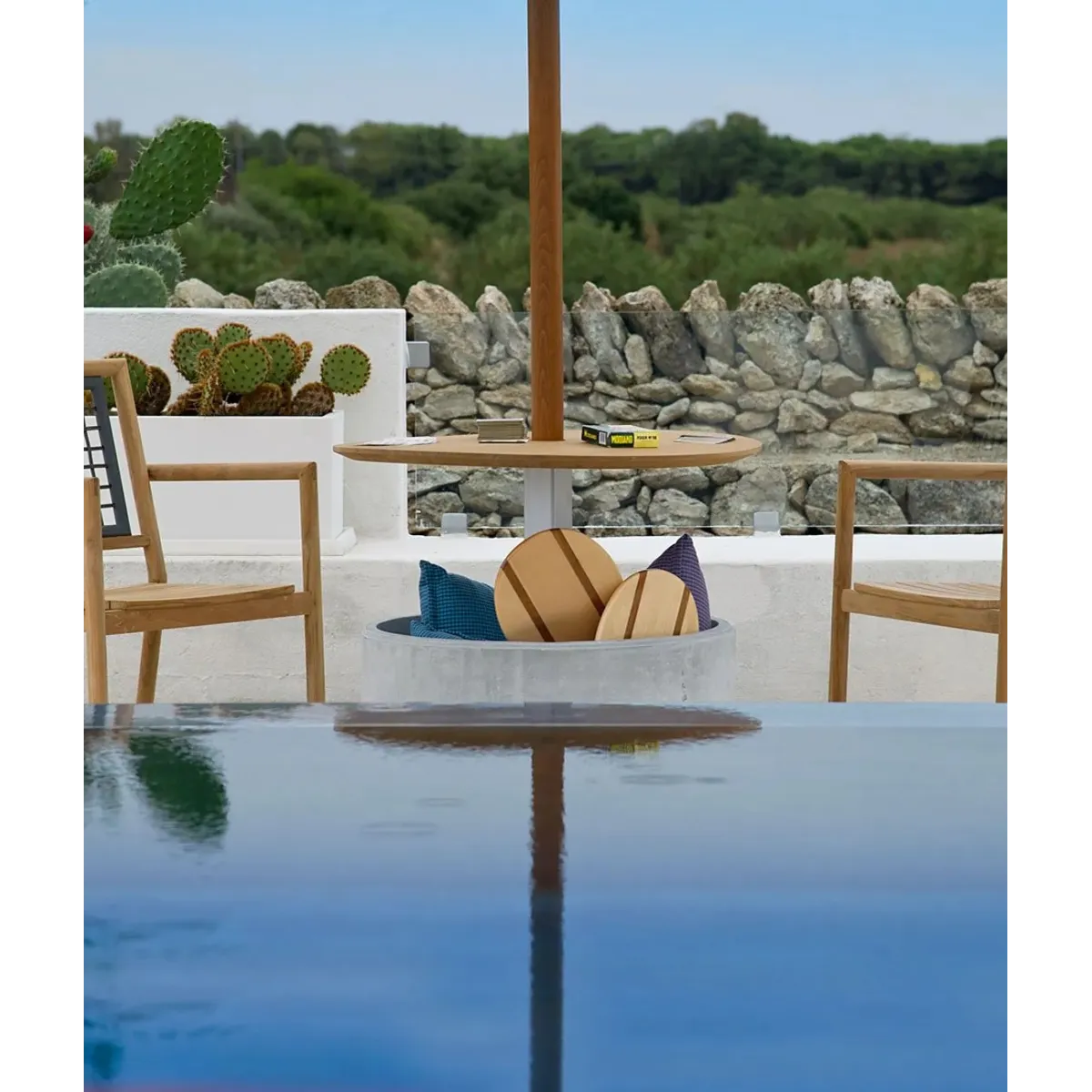 Base parasol Lipari en béton Ø 85