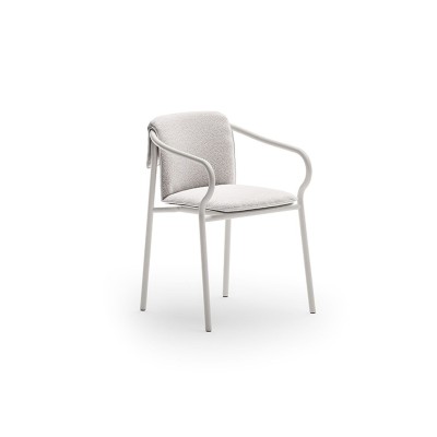 Sedia Salò Unopiù: Comfort e Stile in Alluminio Color Sabbia