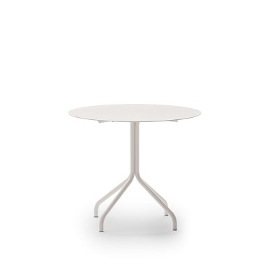 Tavolo Salò rotondo Unopiù in alluminio sabbia - Eleganza e Design