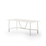 Salò Rectangular Table 203 cm - Sand-Coloured Aluminium Frame by Unopiù