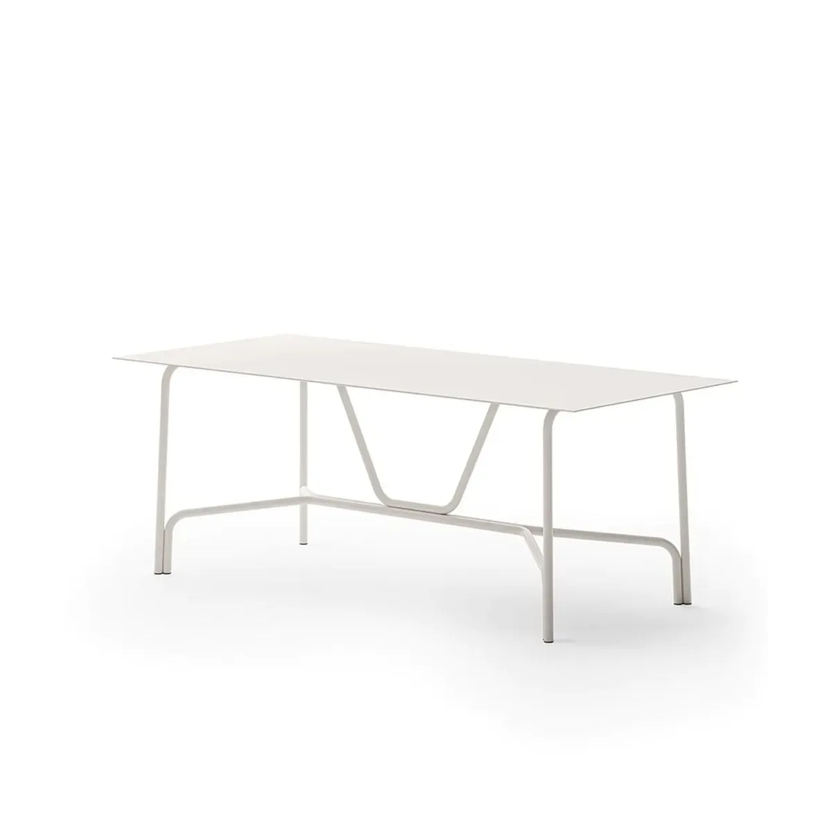 Tavolo Salò rettangolare Unopiù in alluminio 203 cm color sabbia