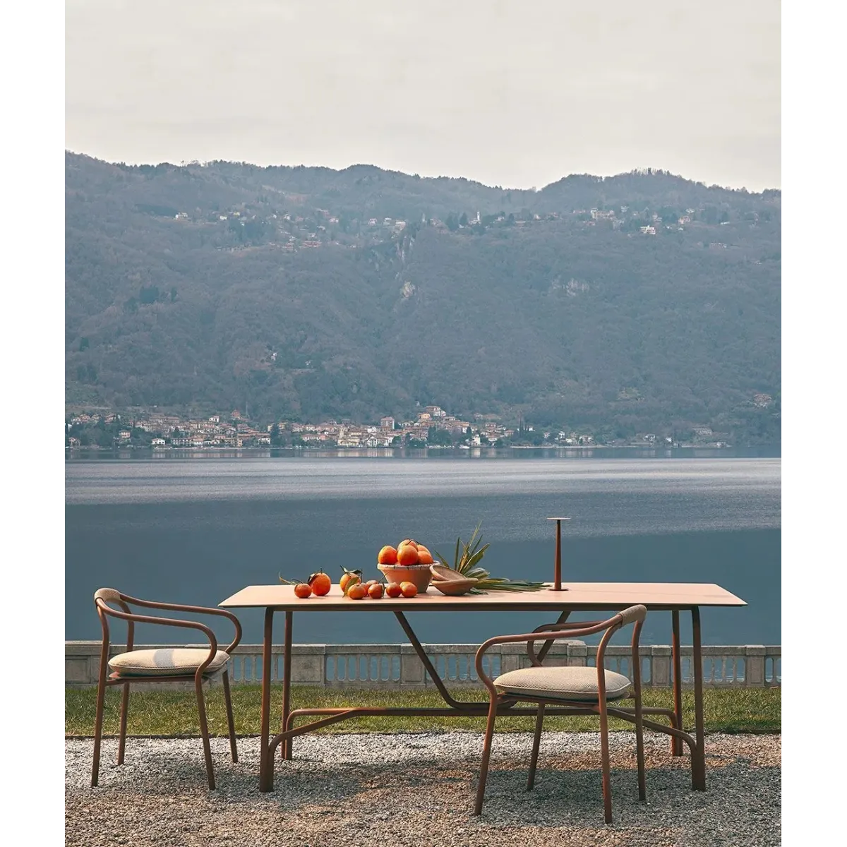 Tavolo Salò rettangolare Unopiù in alluminio 203 cm color sabbia