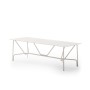 Salò Rectangular Table 279 cm - Sand-Coloured Aluminium Frame by Unopiù