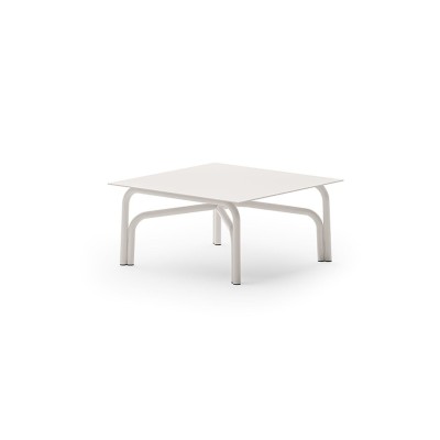 Stylish Square Aluminium Coffee Table Salò by Unopiù - Sand Colour