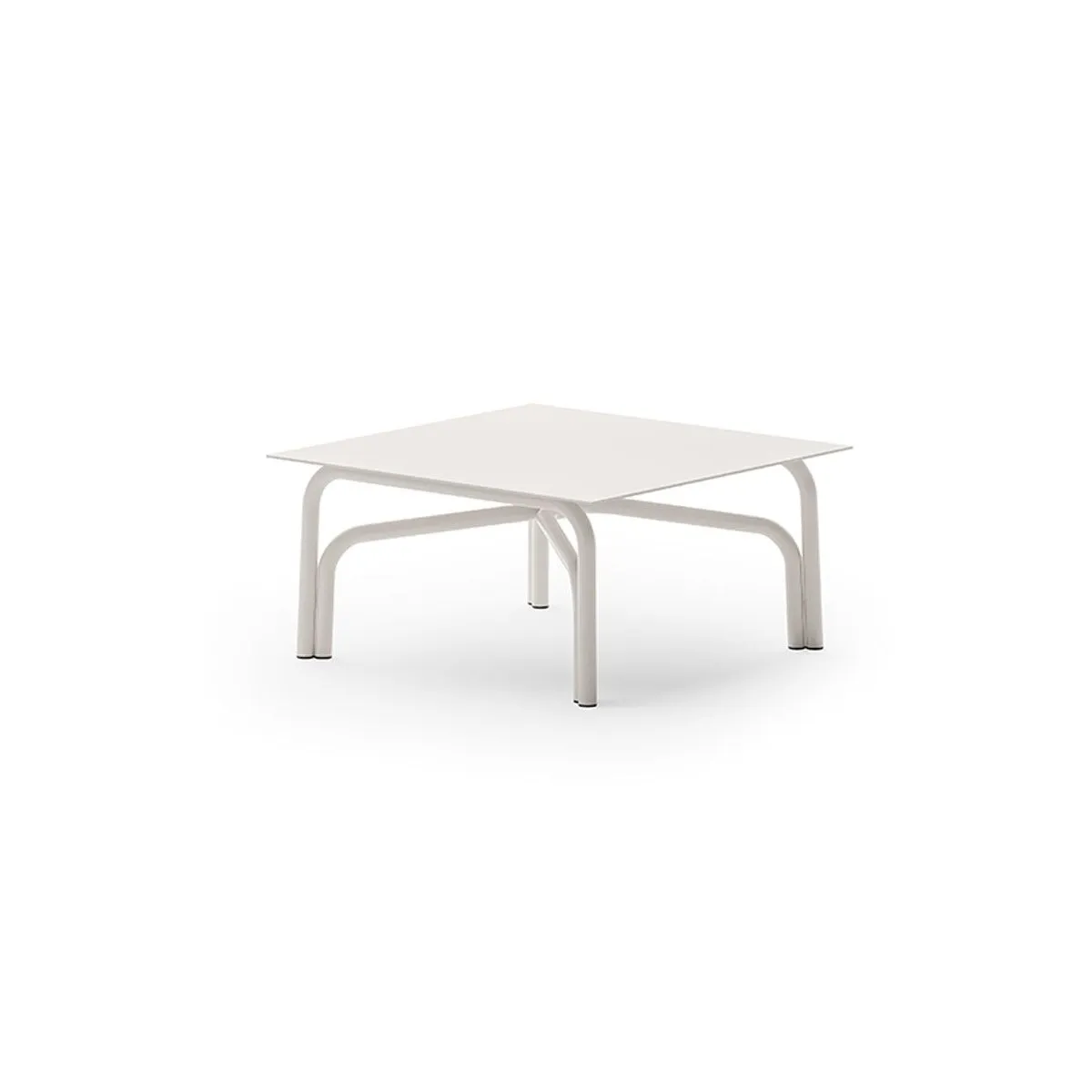 Eleganter Couchtisch Salò aus Aluminium von Unopiù – Sandfarben