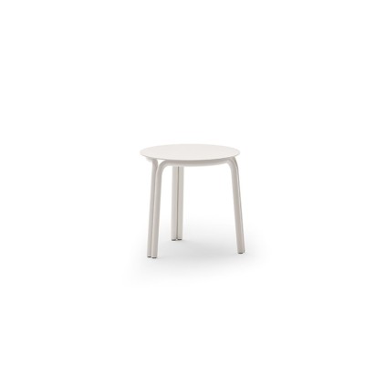 Salò Round Coffee Table - Sand-Coloured Aluminium by Unopiù