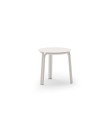 copy of Salò round coffee table aluminium by Unopiù, sand-coloured tubular aluminium frame