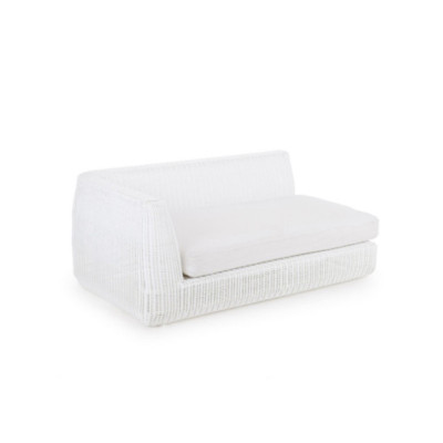 Unopiù end module with cushion right Agorà made of Waprolace, white