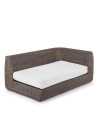 End module left with cushion Agorà from WaProLace by Unopiù in tropical brown
