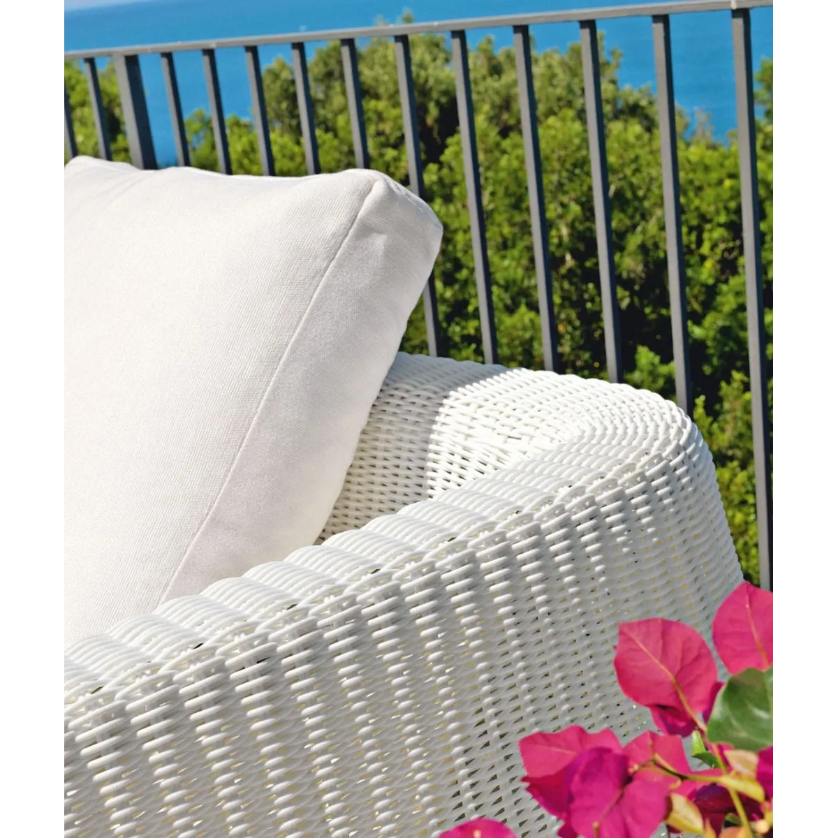 3-sitziges Sofa mit Sitzkissen Agorà aus Waprolace von Unopiù in weiss