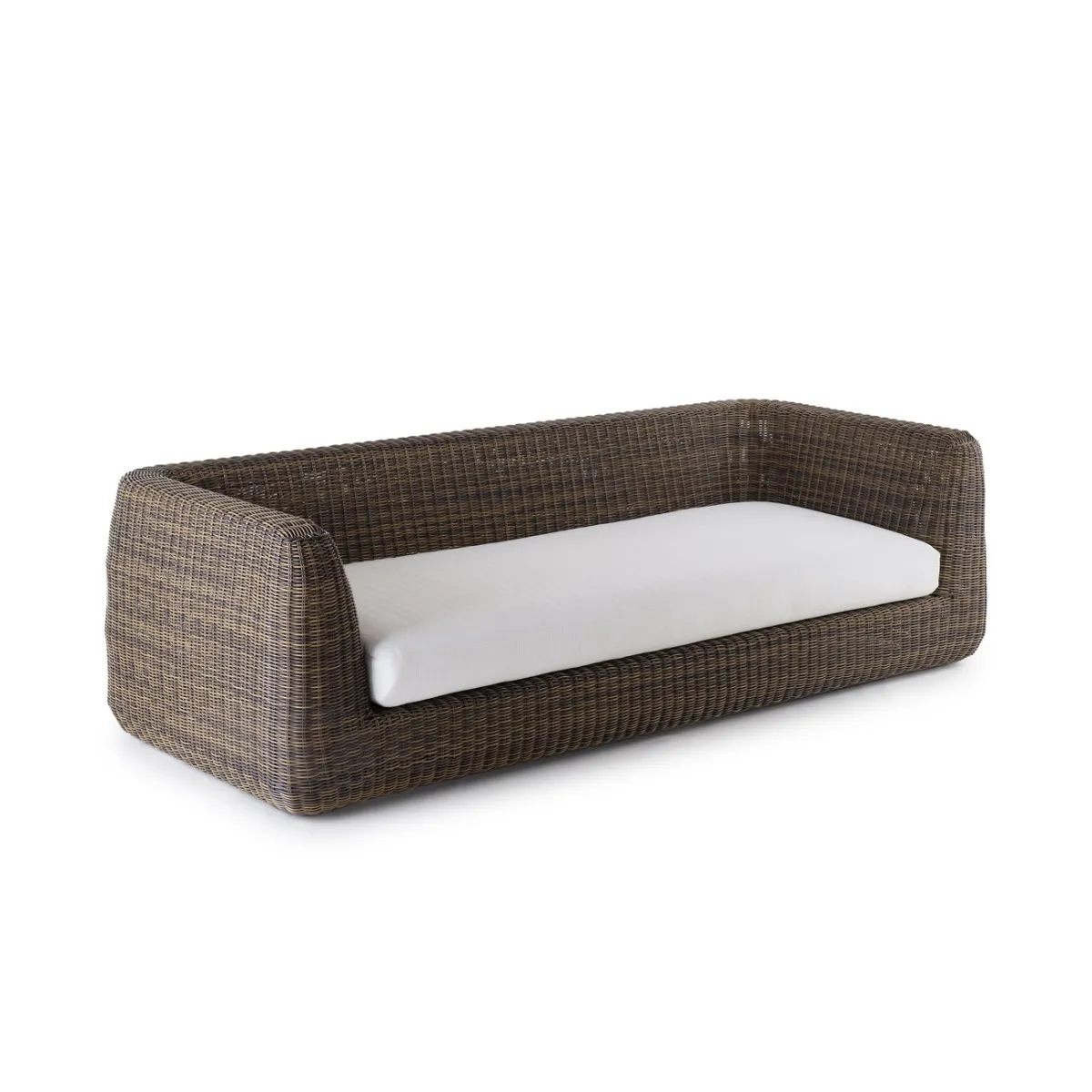 Canapé 3 places avec coussin Agorà en Waprolace tropical Brown