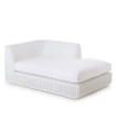 Lounge module left Agorà with seat cushion made of WaProLace from Unopiù in white