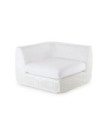 Agorà corner module with seat cushion from Unopiù in Waprolace white