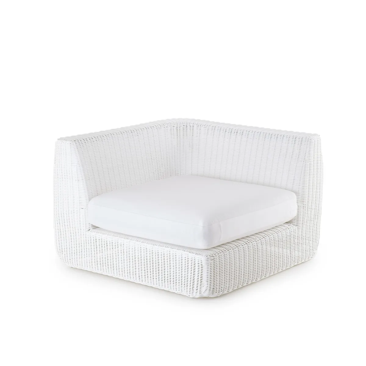 Modulo angolare Agorà con cuscino di seduta di Unopiù in Waprolace bianco - Design Unopiù