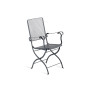 Foldable Wrought Iron Armchair Aurora by Unopiù - With seat cushion