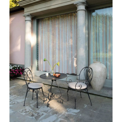 Garden chair Aurora by Unopiù with seat cushion