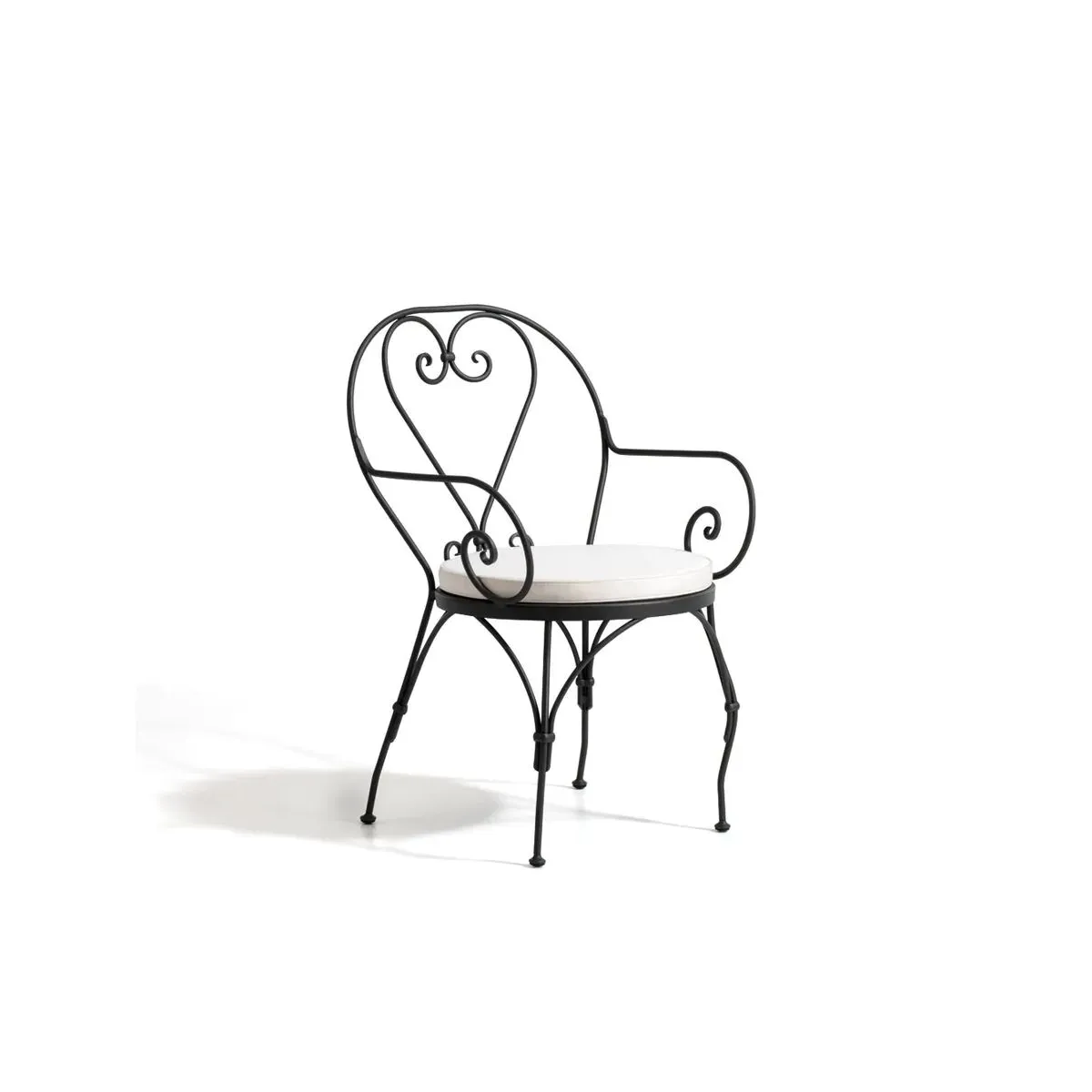 Fauteuil de jardin Aurora Unopiù en fer forgé avec coussin - Élégance extérieure