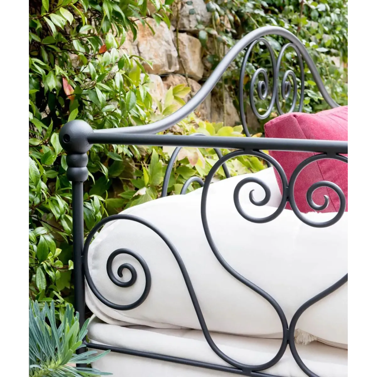 Wrought Iron Aurora Sofa by Unopiù - With Cushion Included