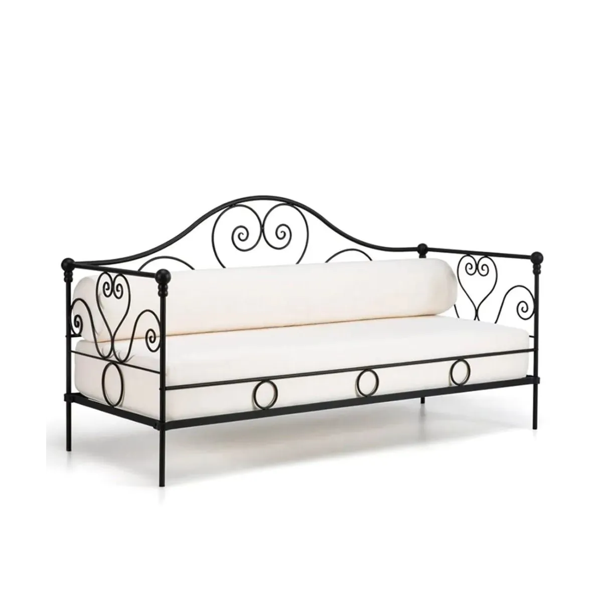 Elegantes Unopiù Aurora Sofa aus Schmiedeeisen, mit Polster