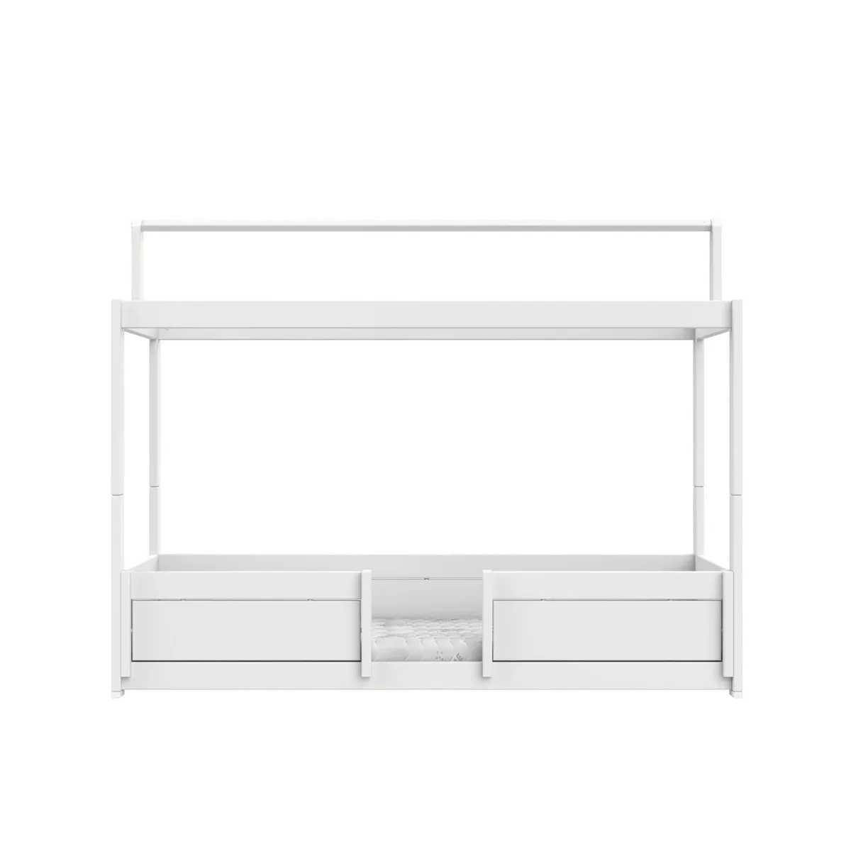 Letto 4 in 1 per tetto in tessuto Lifetime, 90x200cm rete a doghe deluxe bianca