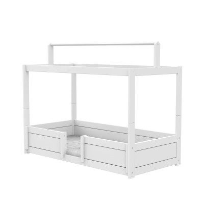 4 in 1 Bett für Stoffdach Lifetime, 90x200cm Weiss deluxe Lattenrost