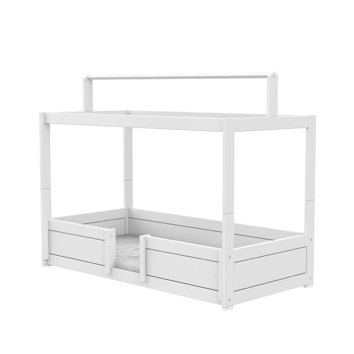 4 in 1 bed for fabric roof Lifetime, 90x200cm white deluxe slatted frame