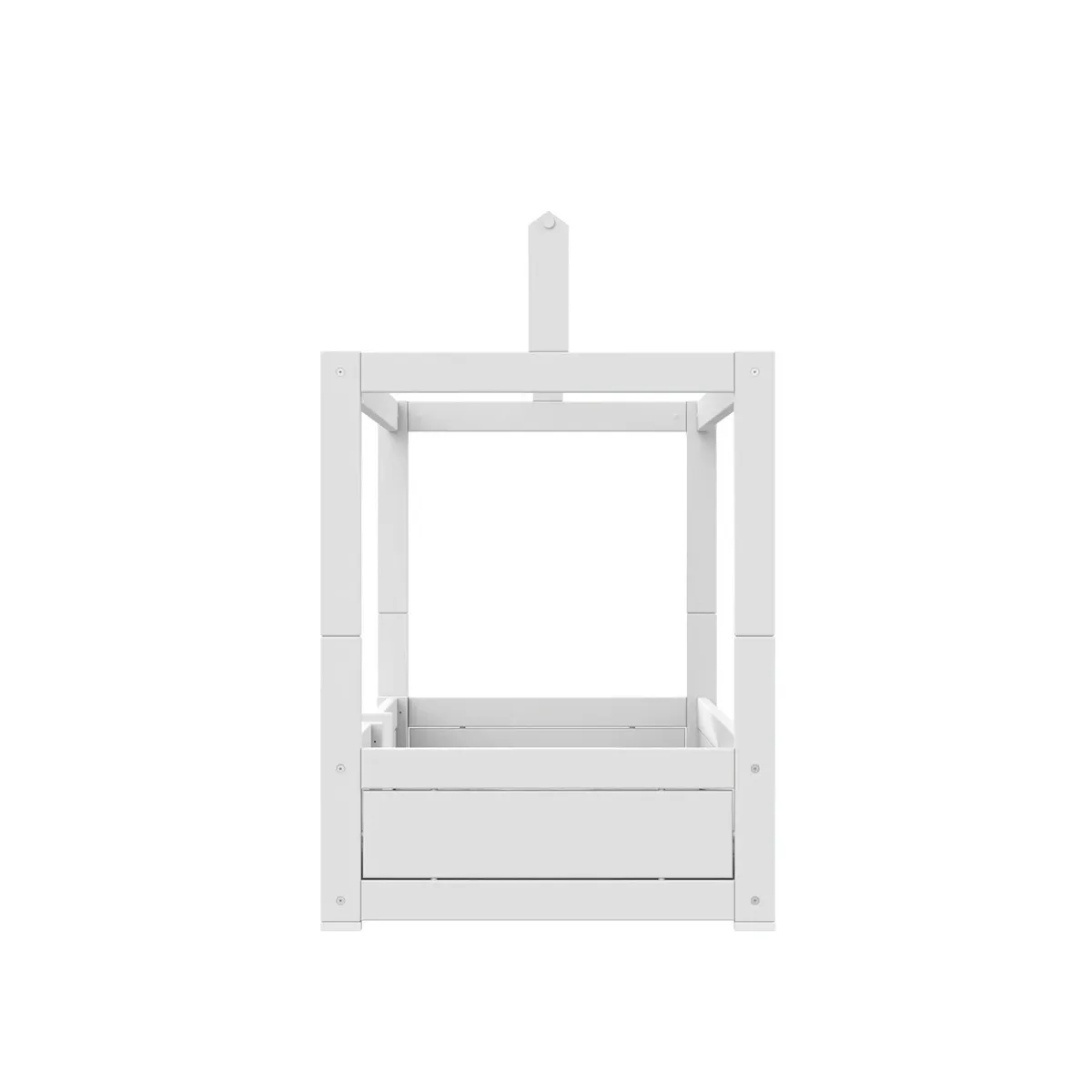 4 in 1 bed for fabric roof Lifetime, 90x200cm white deluxe slatted frame