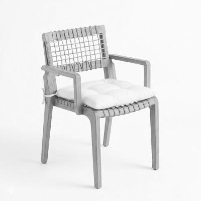 Coussin de siège pour la chaise Synthesis d'Unopiù, en couleur Nuvola